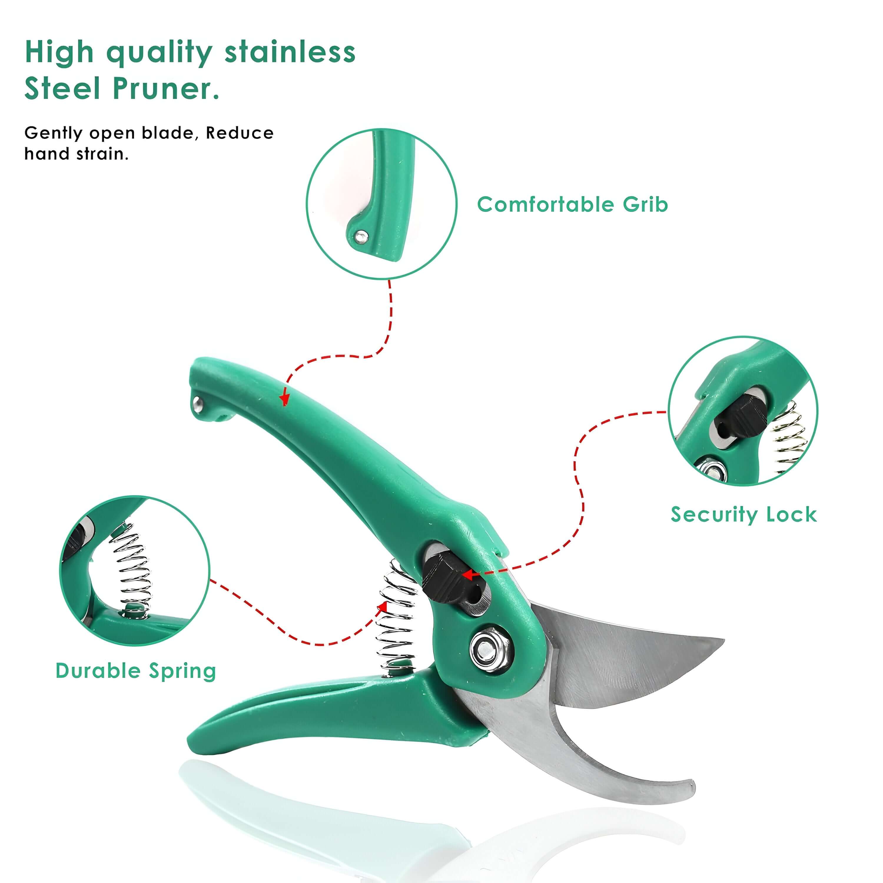 Assorted Hand Pruner Cutter - Heavy Duty Steel Blades Gardening Tool | Plant Cutter for Home Garden | Wood Branch Trimmer | Grass Cutting Accessory