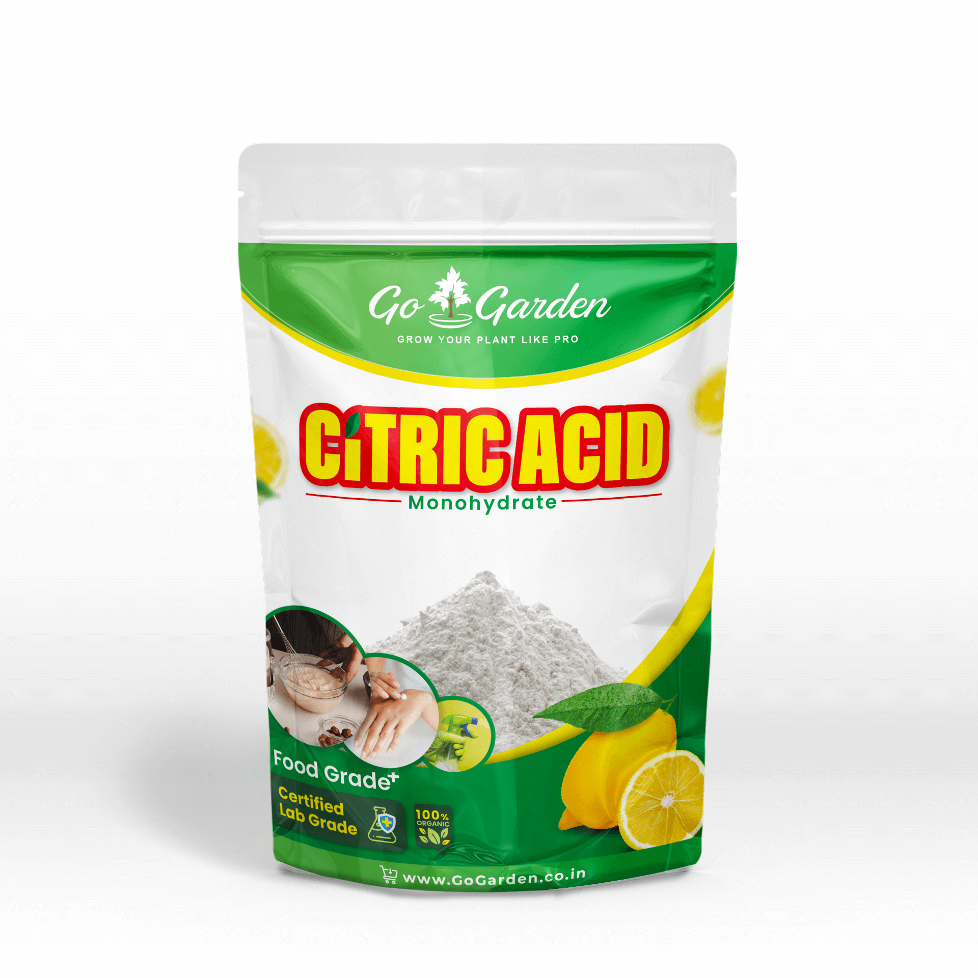 Go Garden 100% Pure Citric Acid Powder for Cleaning