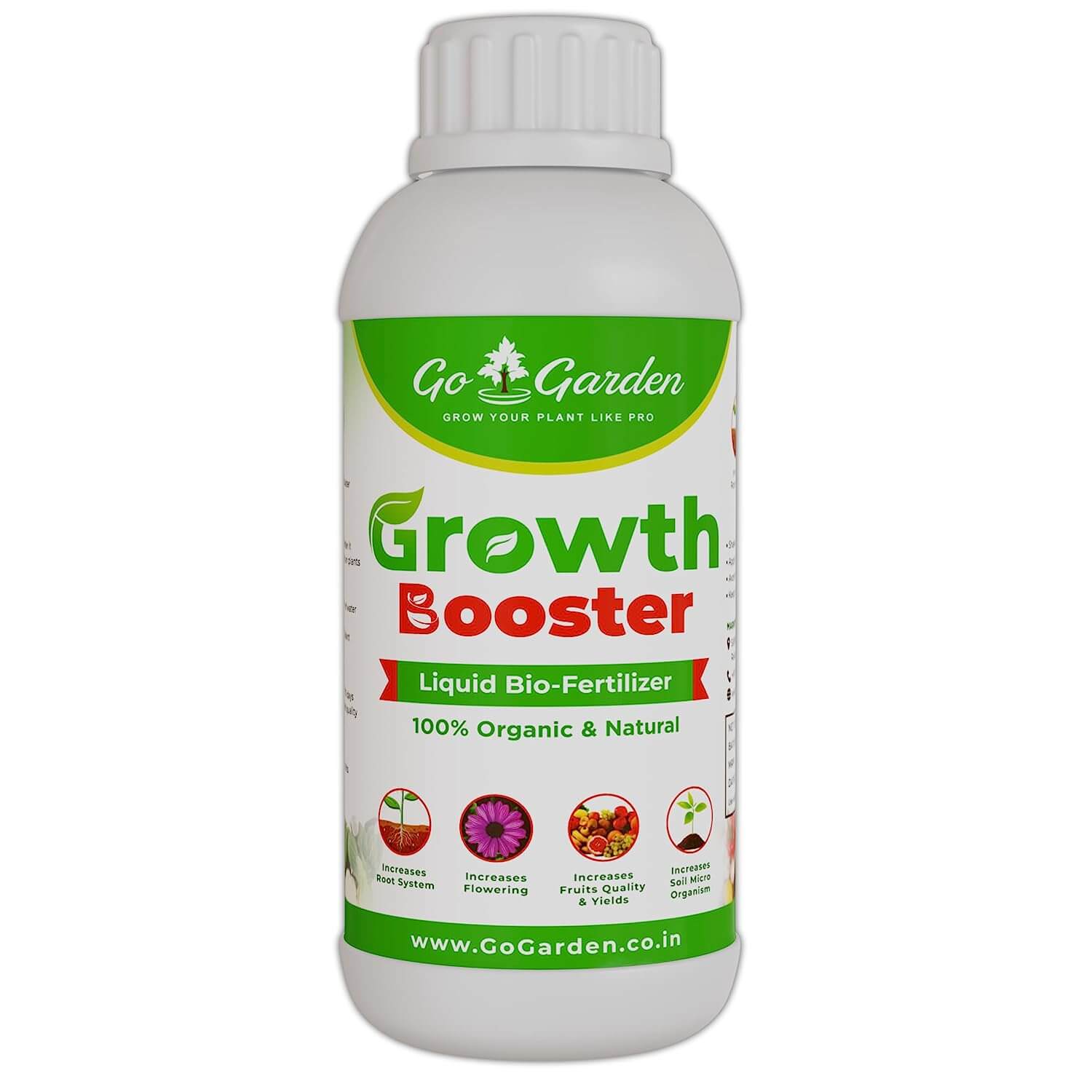 Go Garden Growth Boost Liquid Fertilizer: Enhance Plant Growth and Flowering | Home Garden Growth Booster for All Types of Plants