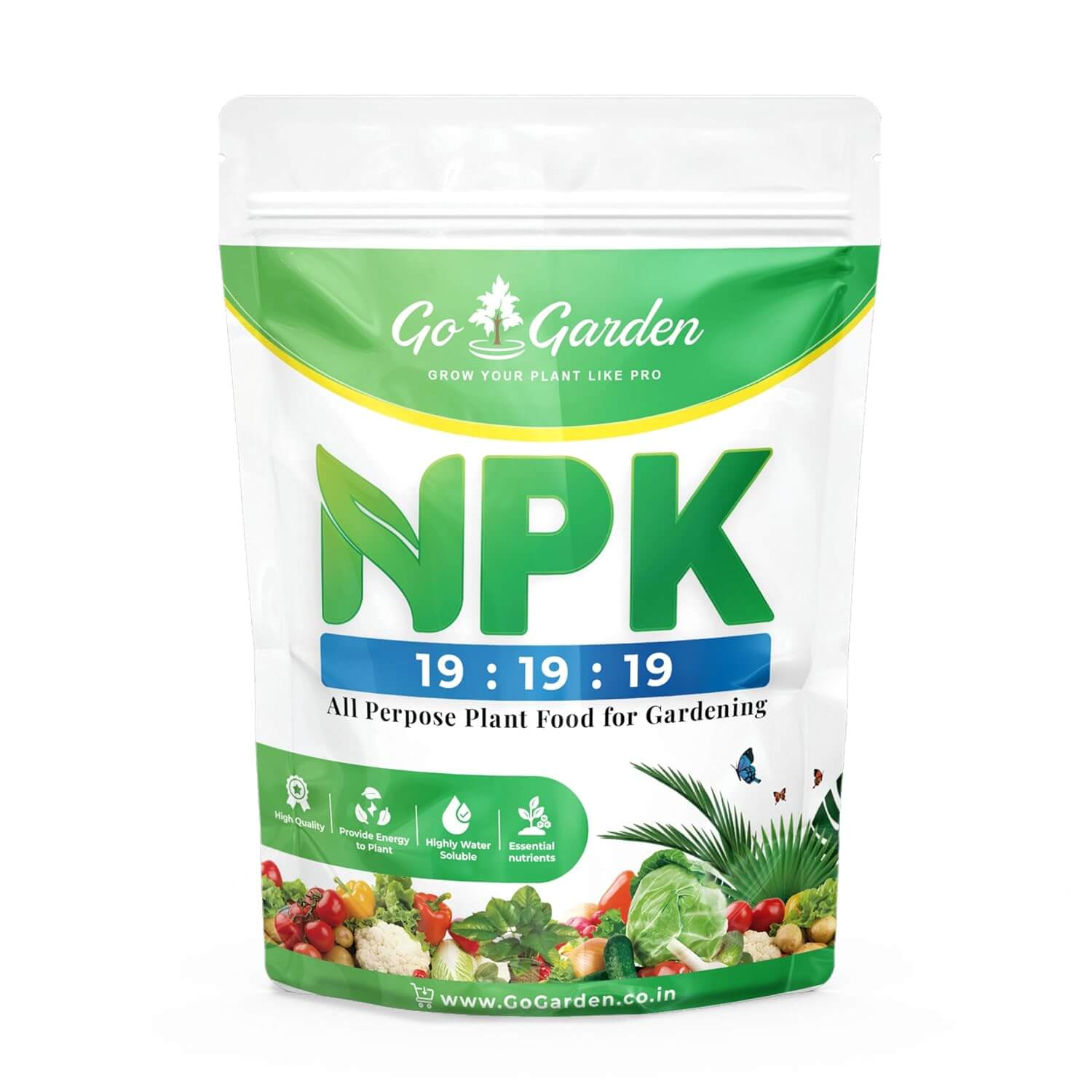 Go Garden NPK 19 19 19 Fertilizer for Plants and Gardening Purpose (450G)