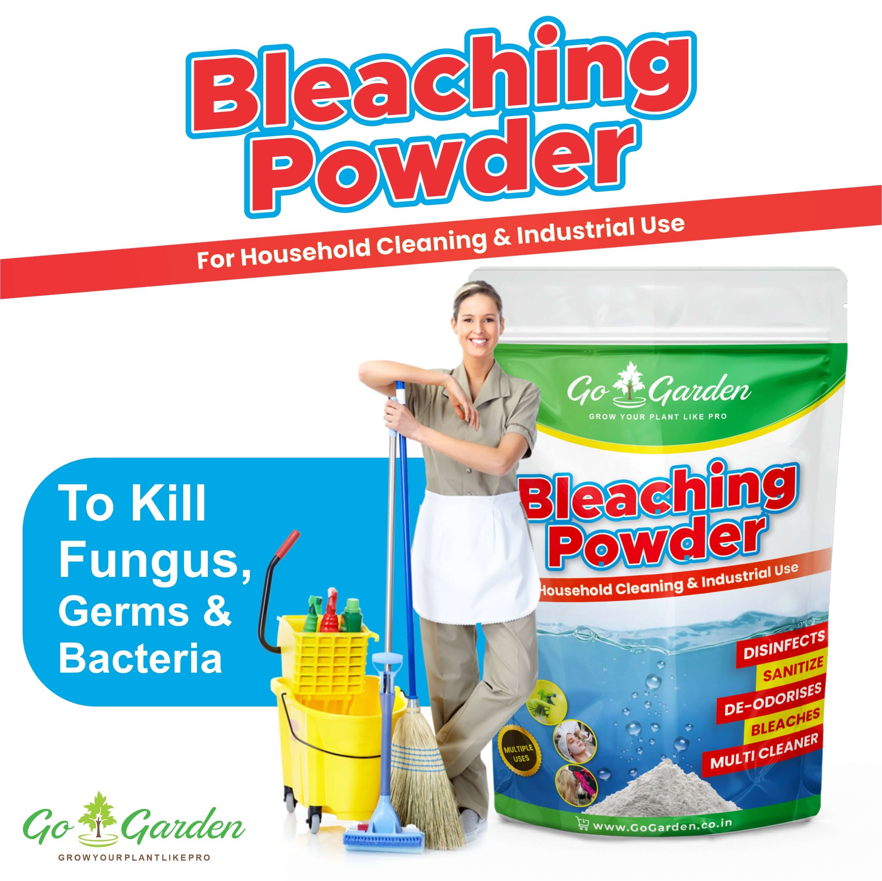 Go Garden Bleaching Powder for Bathroom 400 Grams