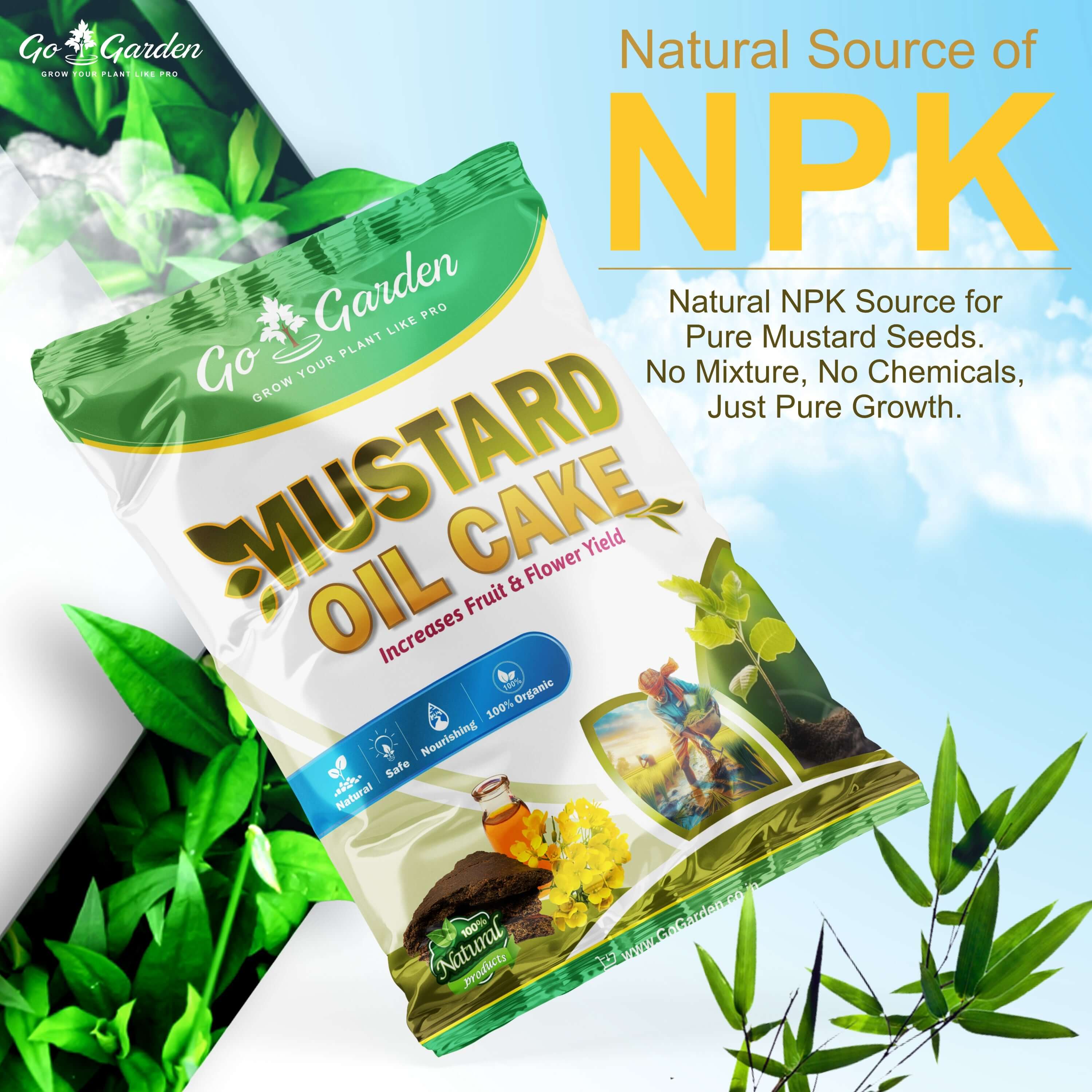 Mustard Cake Powder for Plants and Home Garden – Organic Fertilizer 1KG