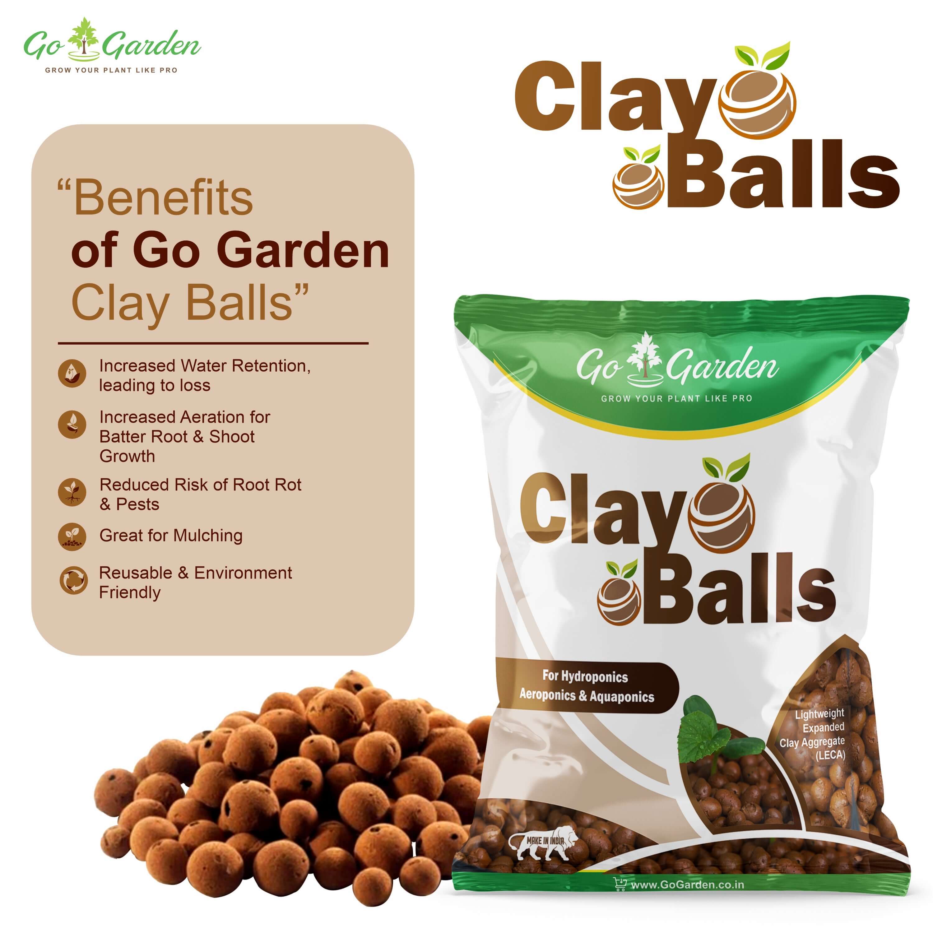 Clay balls for drainage