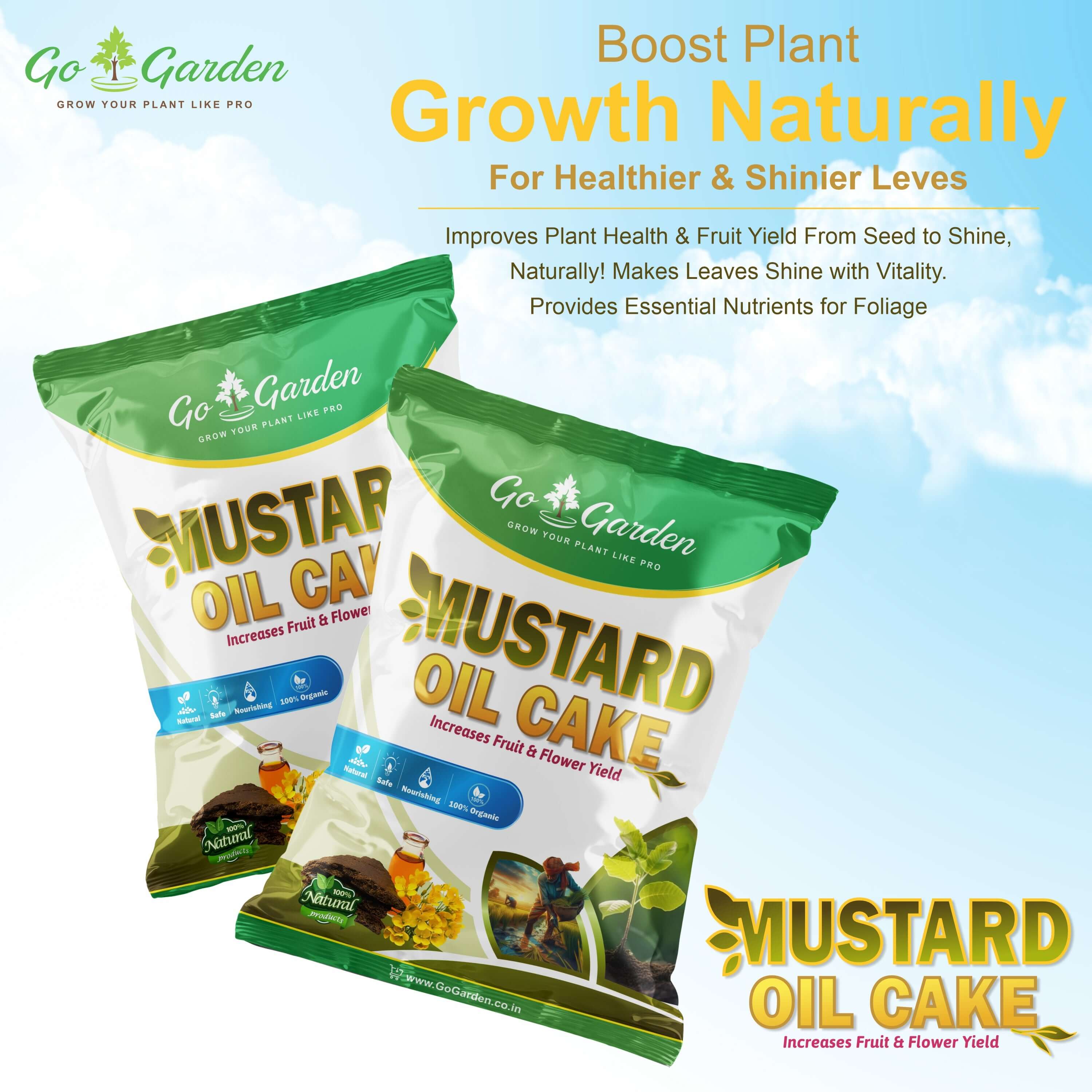 Mustard Cake Powder for Plants and Home Garden – Organic Fertilizer 1KG