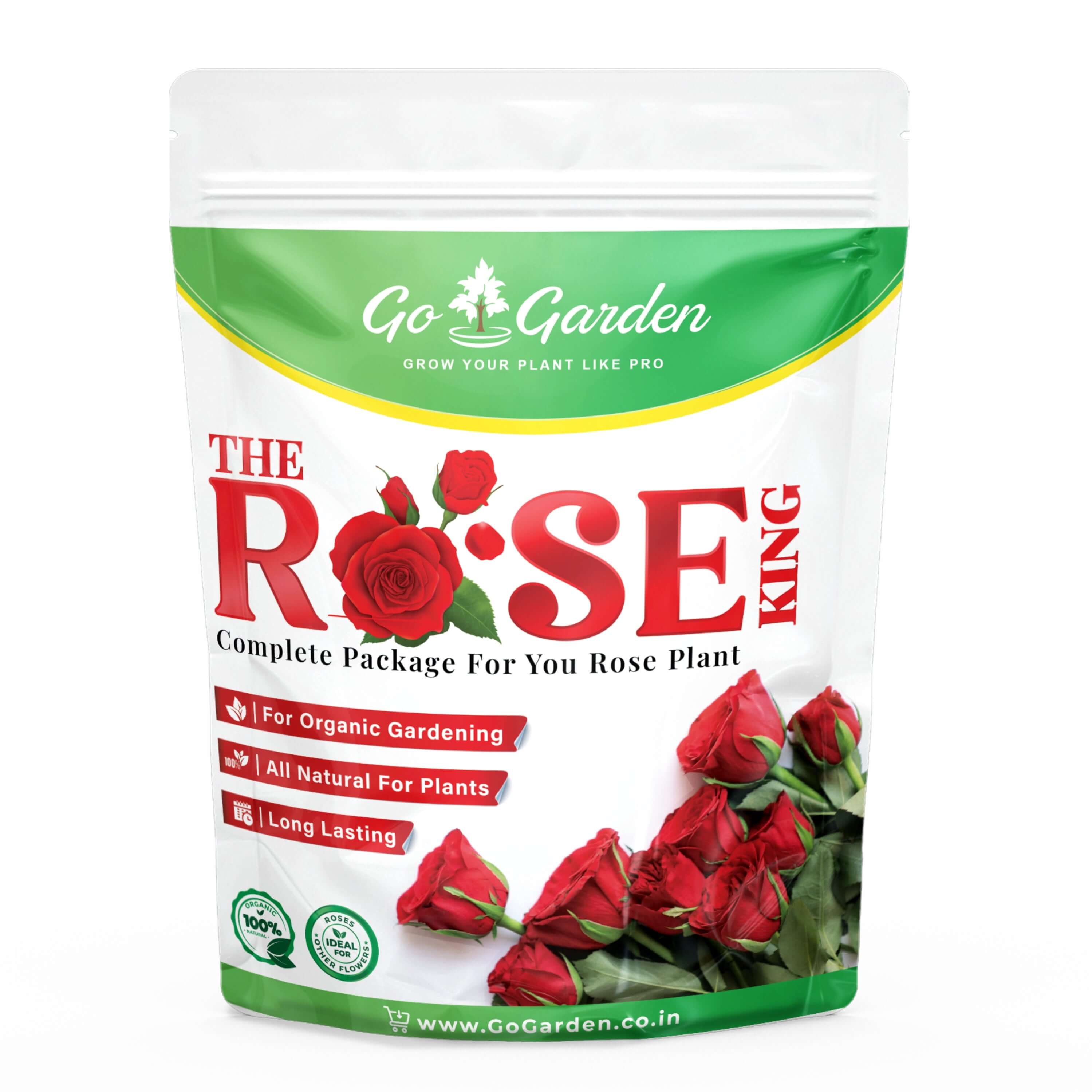 Go Garden Rose King Special Organic Fertilizer for Rose Plants | Get More Flowers on Healthy pants 950G