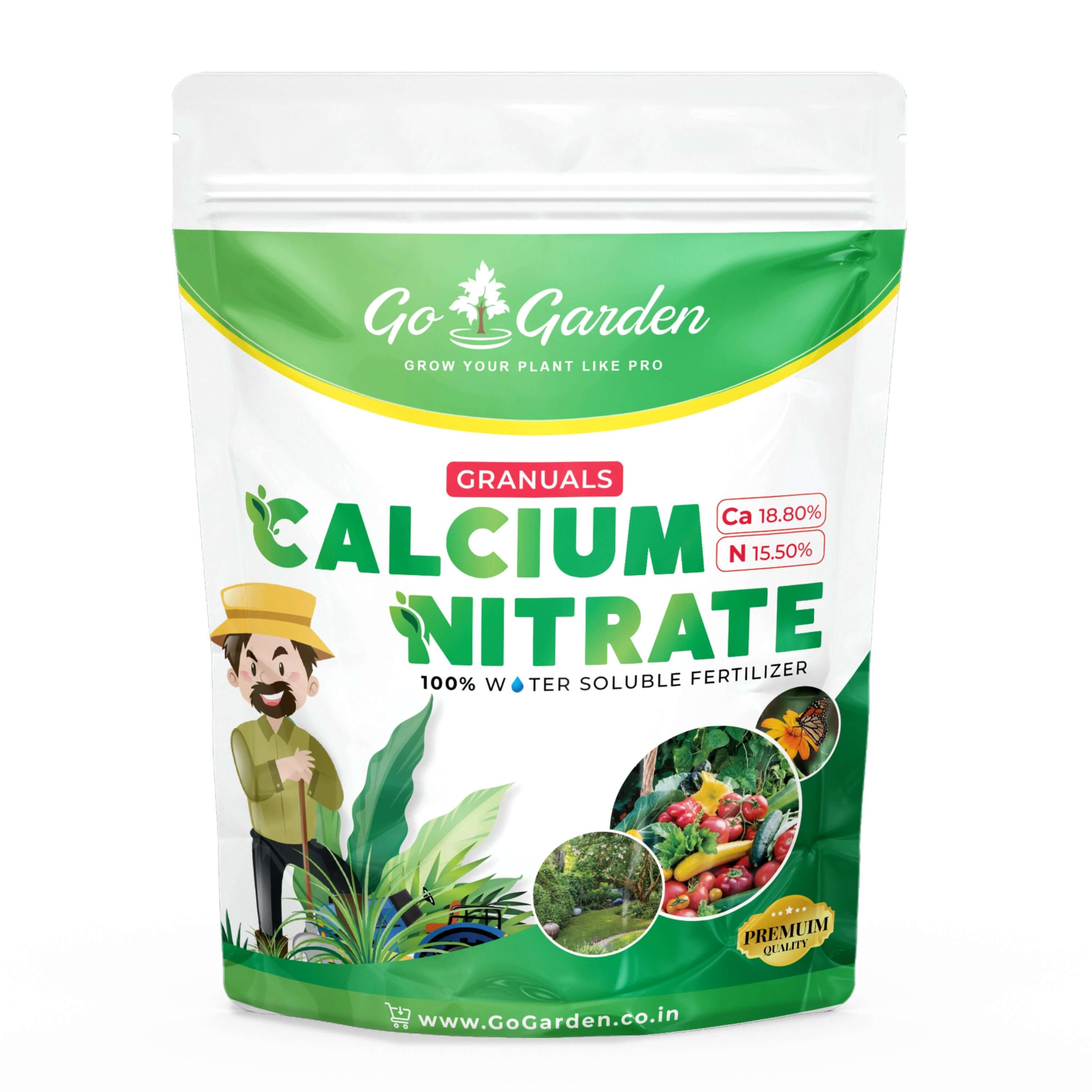 Calcium Nitrate Fertilizer for Plants (100% Water Soluble Fertilizer) Plant Food Ready to Use for All Plants