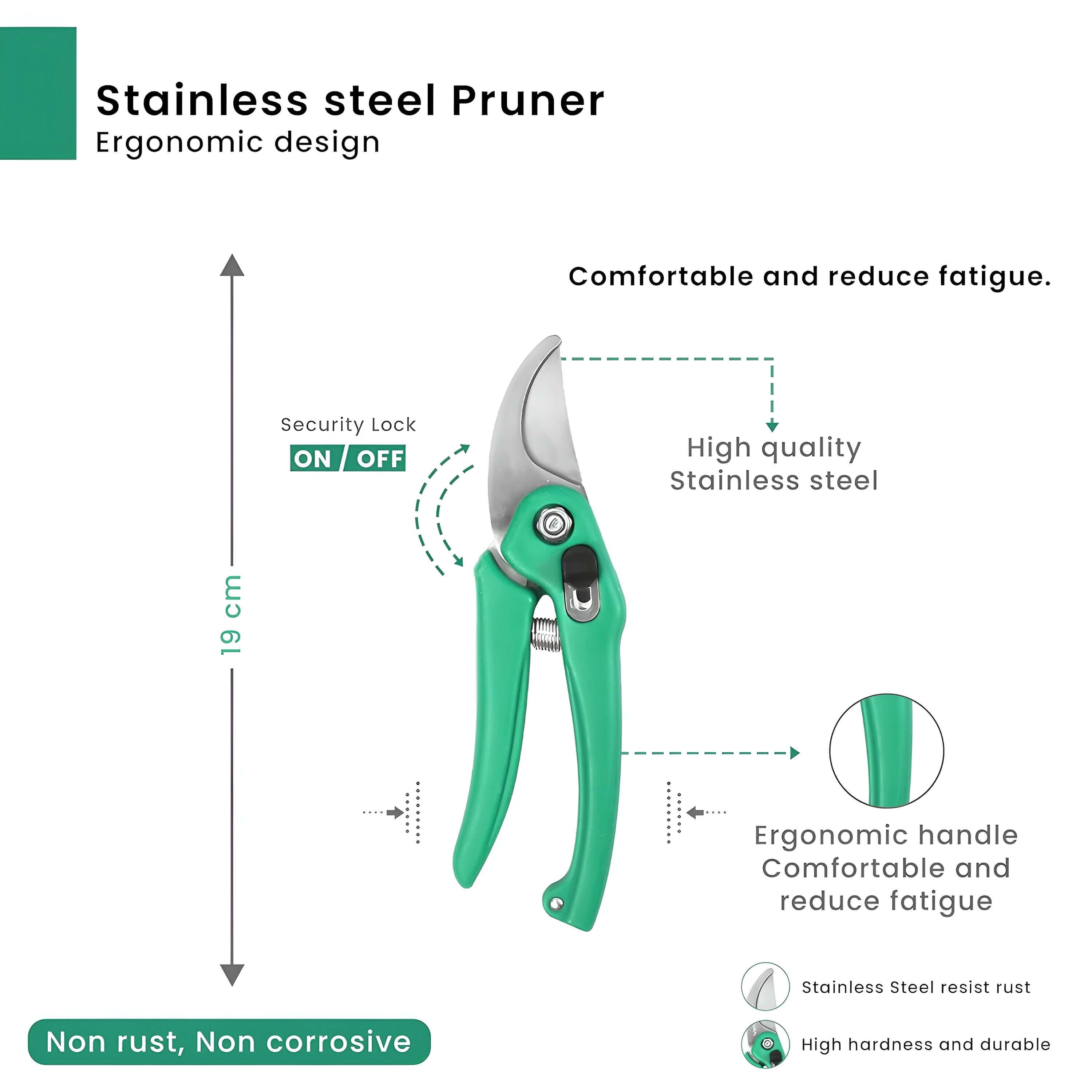 Assorted Hand Pruner Cutter - Heavy Duty Steel Blades Gardening Tool | Plant Cutter for Home Garden | Wood Branch Trimmer | Grass Cutting Accessory