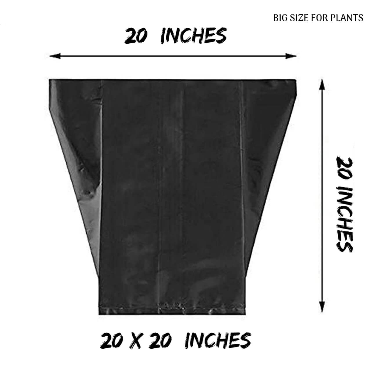 Big Size 20 X 20 Inch Grow Bags for Terrace Gardening, Large Plants, and Trees Ideal for Leafy Vegetables and Hybrid Plants