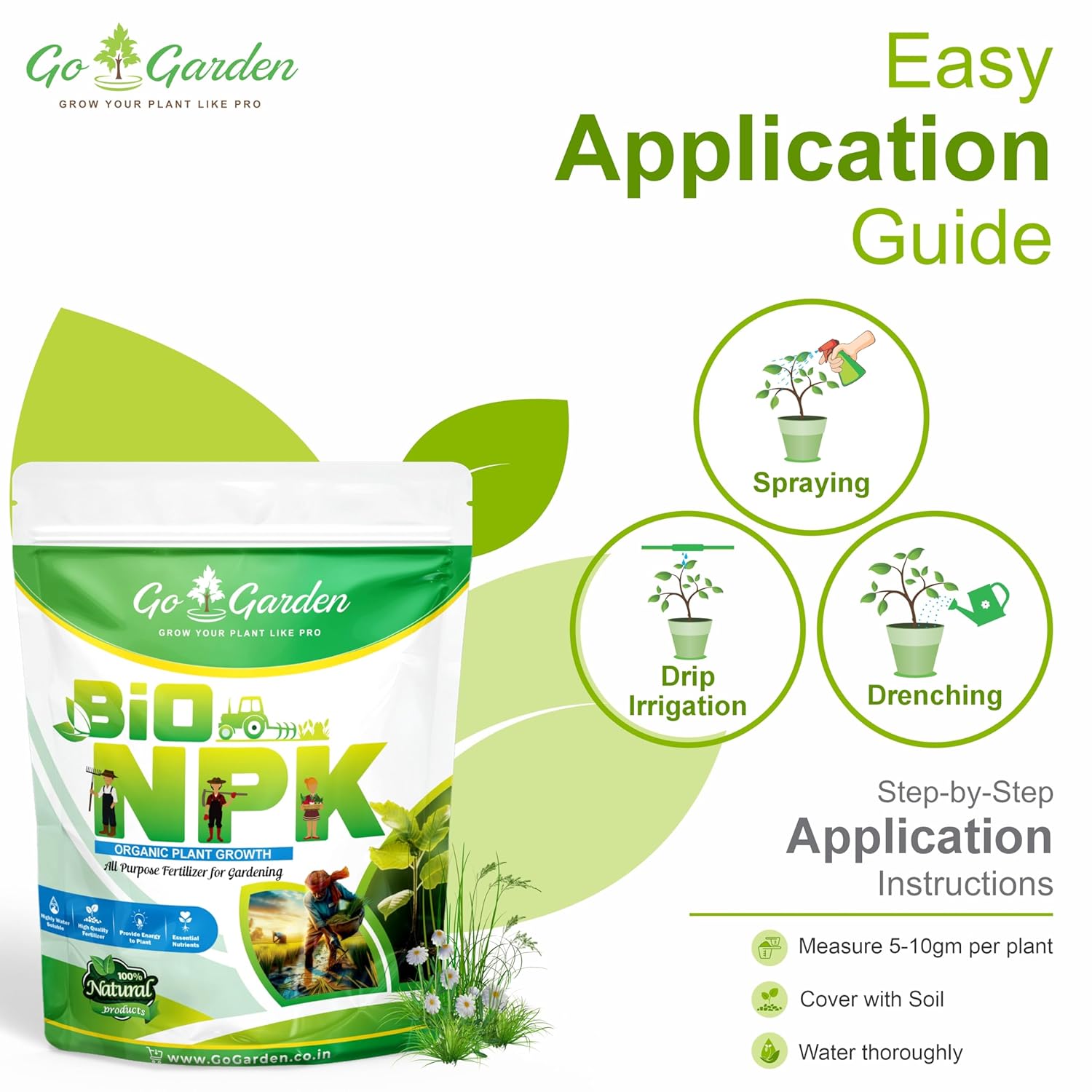 Bio NPK Fertilizers for Plants | Complete Plant Food NPK Fertilizer for Growth Boost and Maximum Production