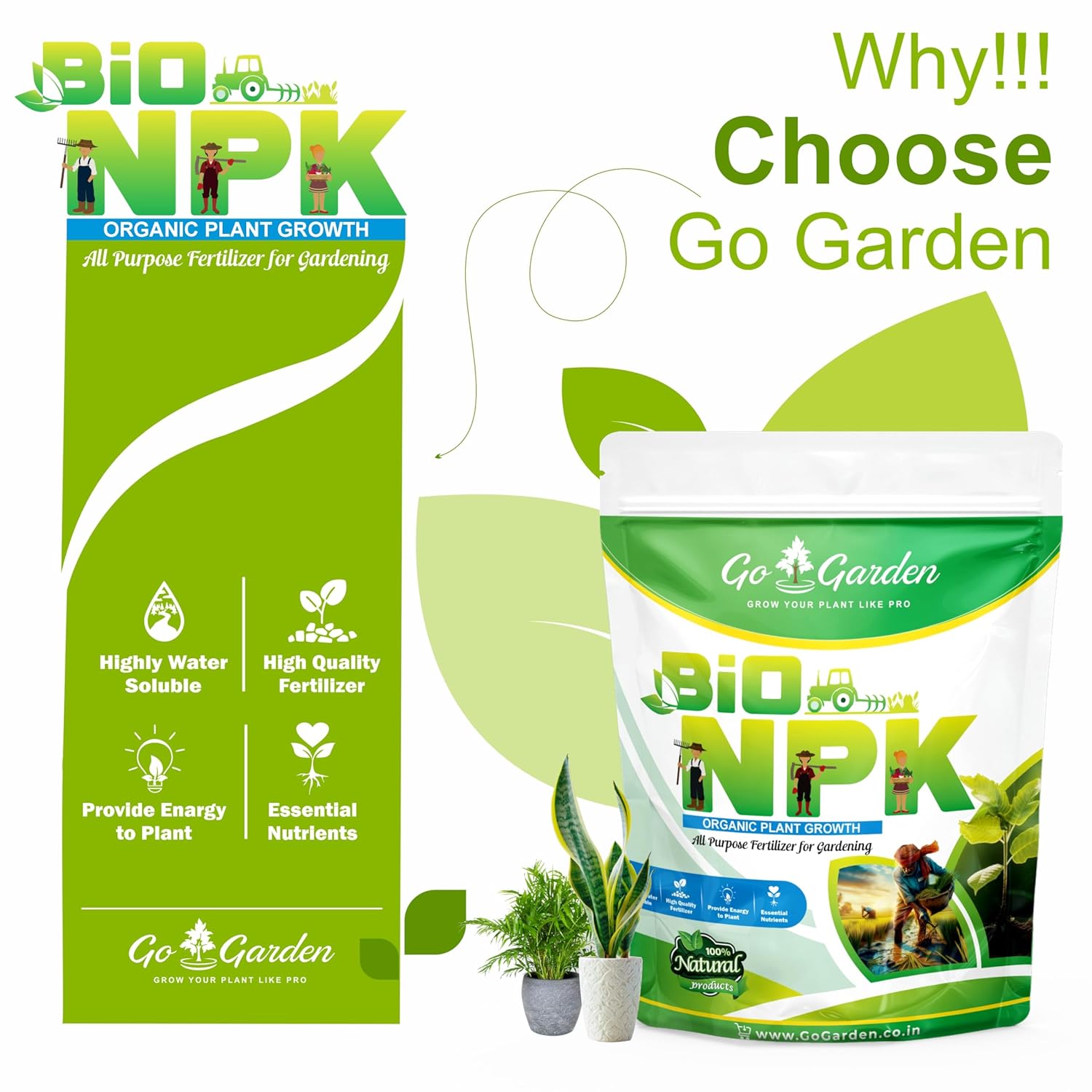Bio NPK Fertilizers for Plants | Complete Plant Food NPK Fertilizer for Growth Boost and Maximum Production
