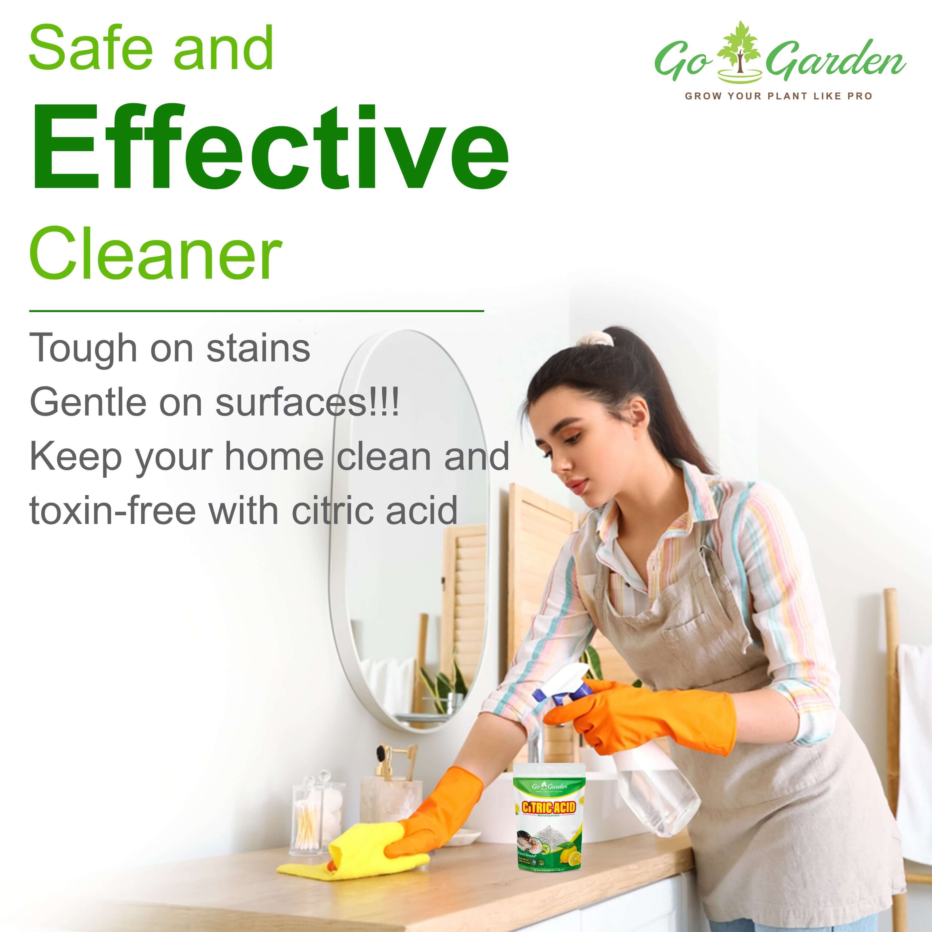 Go Garden 100% Pure Citric Acid Powder for Cleaning