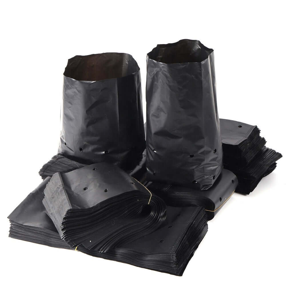 Plant Bags for Home Garden – Nursery Plant Bags – Plastic UV Protected Poly Grow Bags |(Black , 4 x 5 inch)
