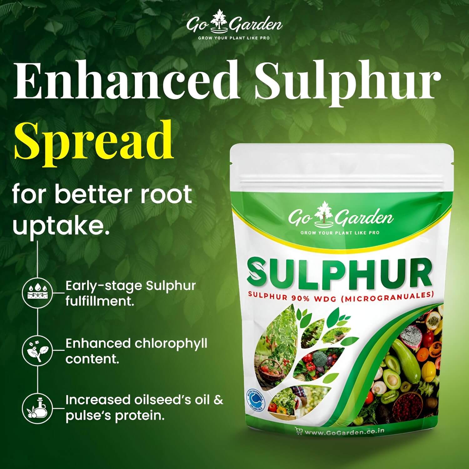 Go Garden Sulphur 90% WG Micronutrient Fertilizer 900G