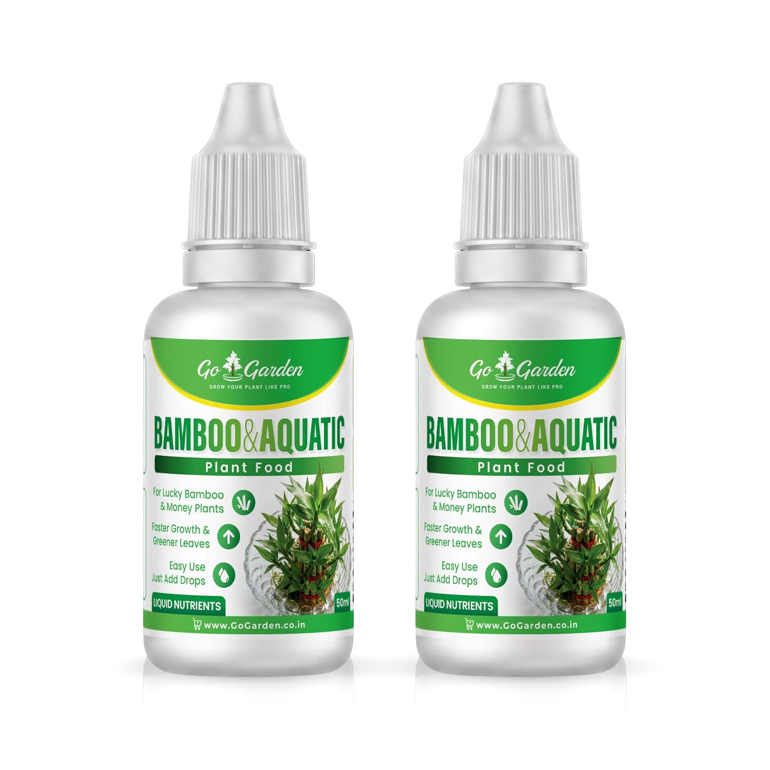 Bamboo & Aquatic Plant Food Liquid | Nutrients for Lucky Bamboo, Money Plant & Water Plants | Faster Growth & Greener Leaves | Easy Drop Application | 50 ml x1