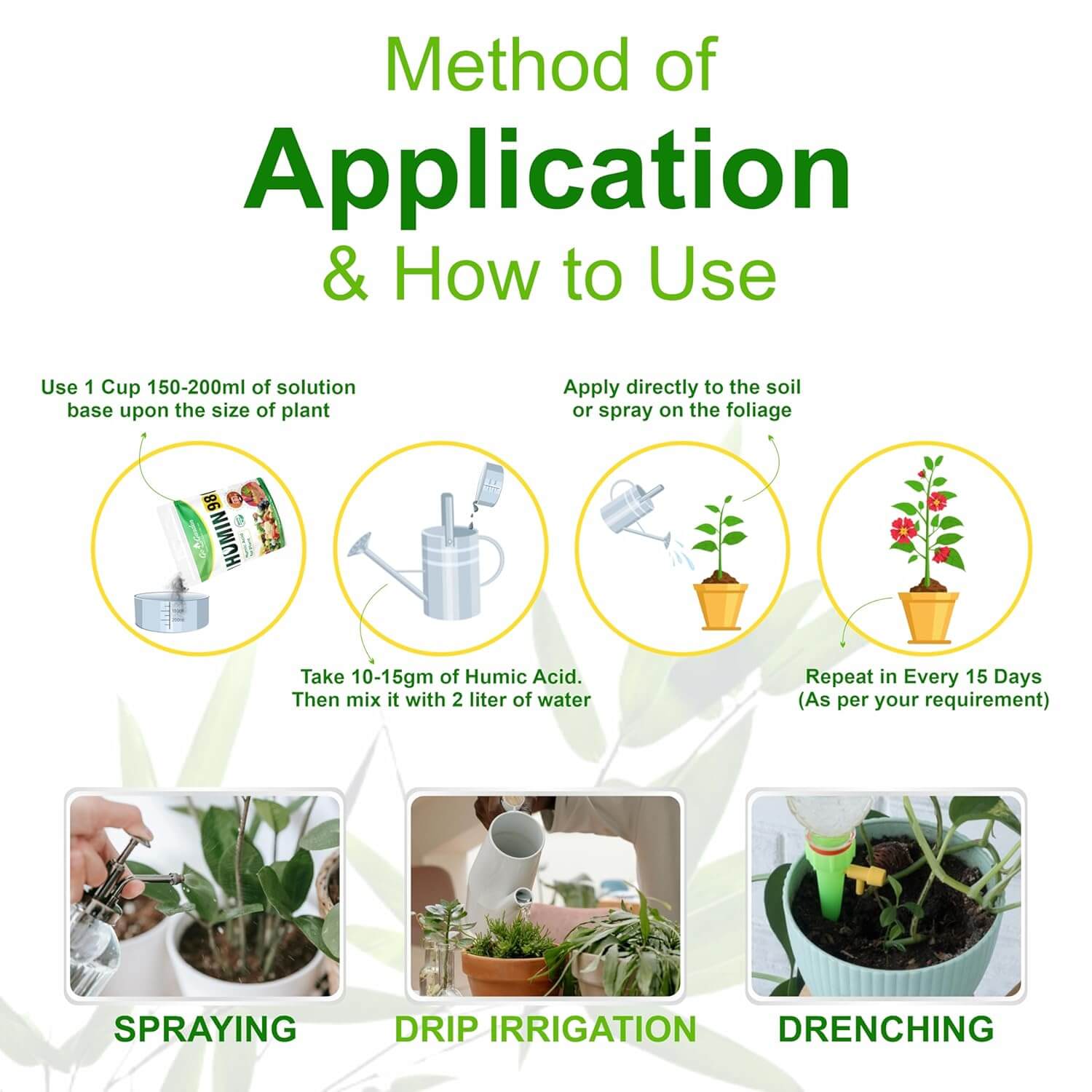 Humic Acid for Plants (Humic Acid 98%) – Natural Plant Growth Stimulator – Organic Plant Food