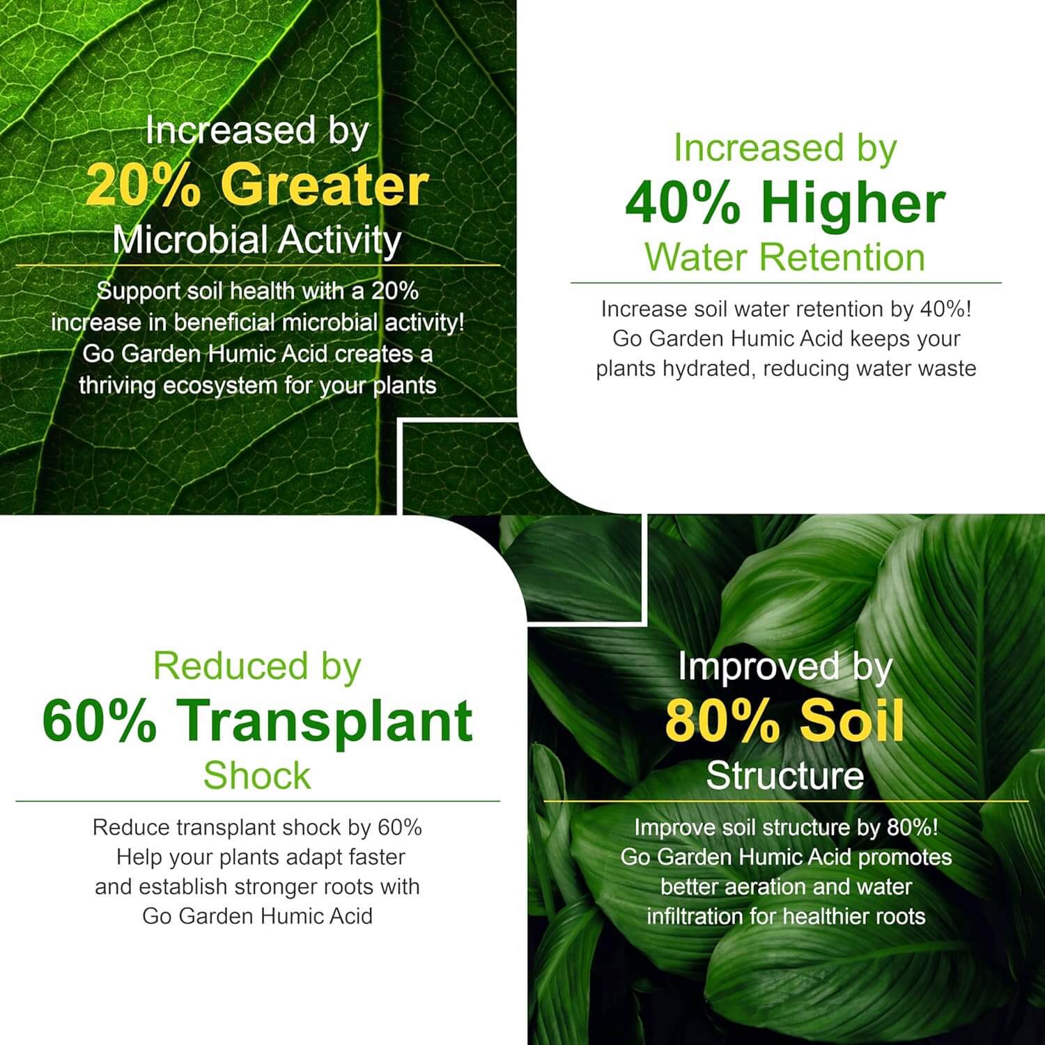 Humic Acid for Plants (Humic Acid 98%) – Natural Plant Growth Stimulator – Organic Plant Food