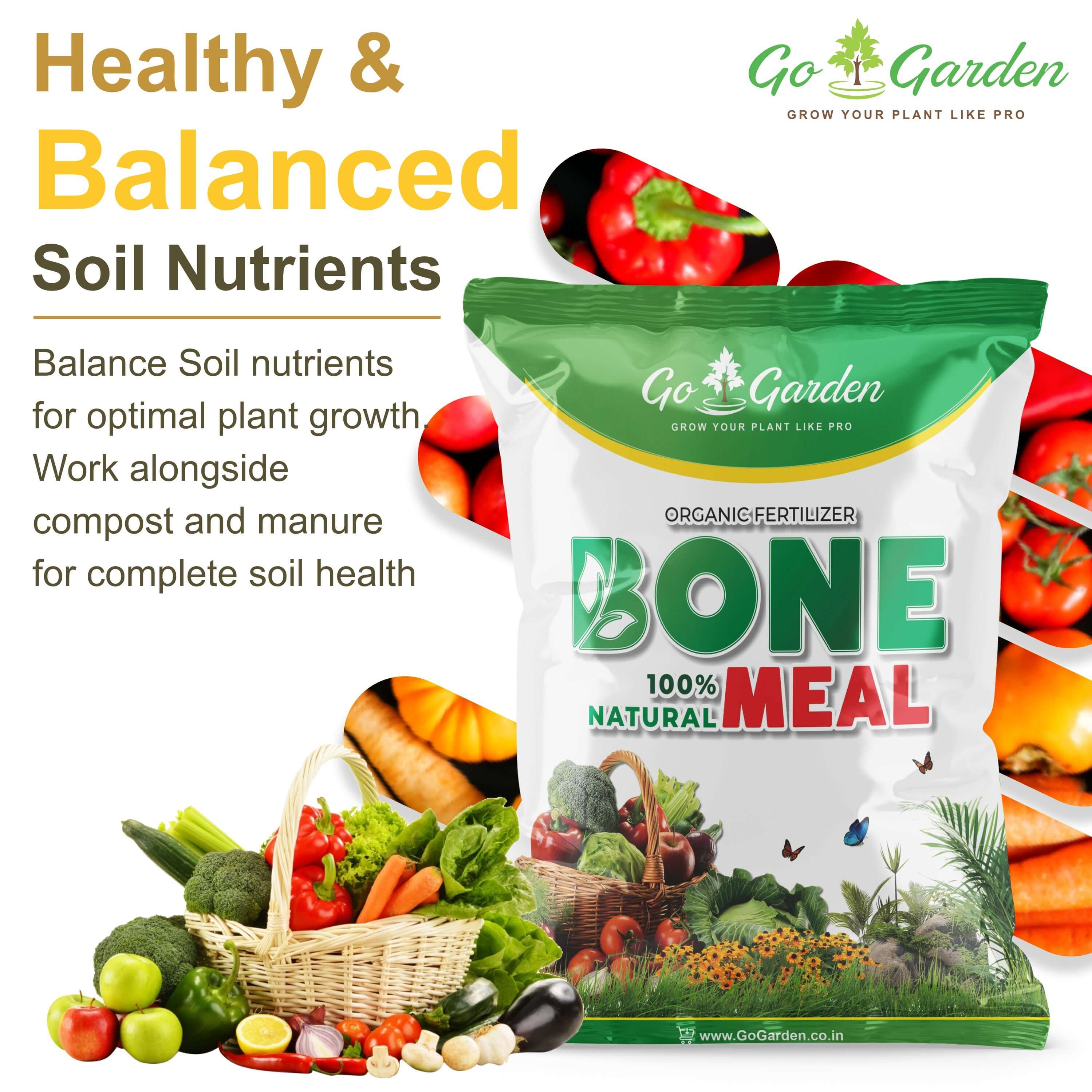 Organic Bone Meal Fertilizer for Plants 950 Grams