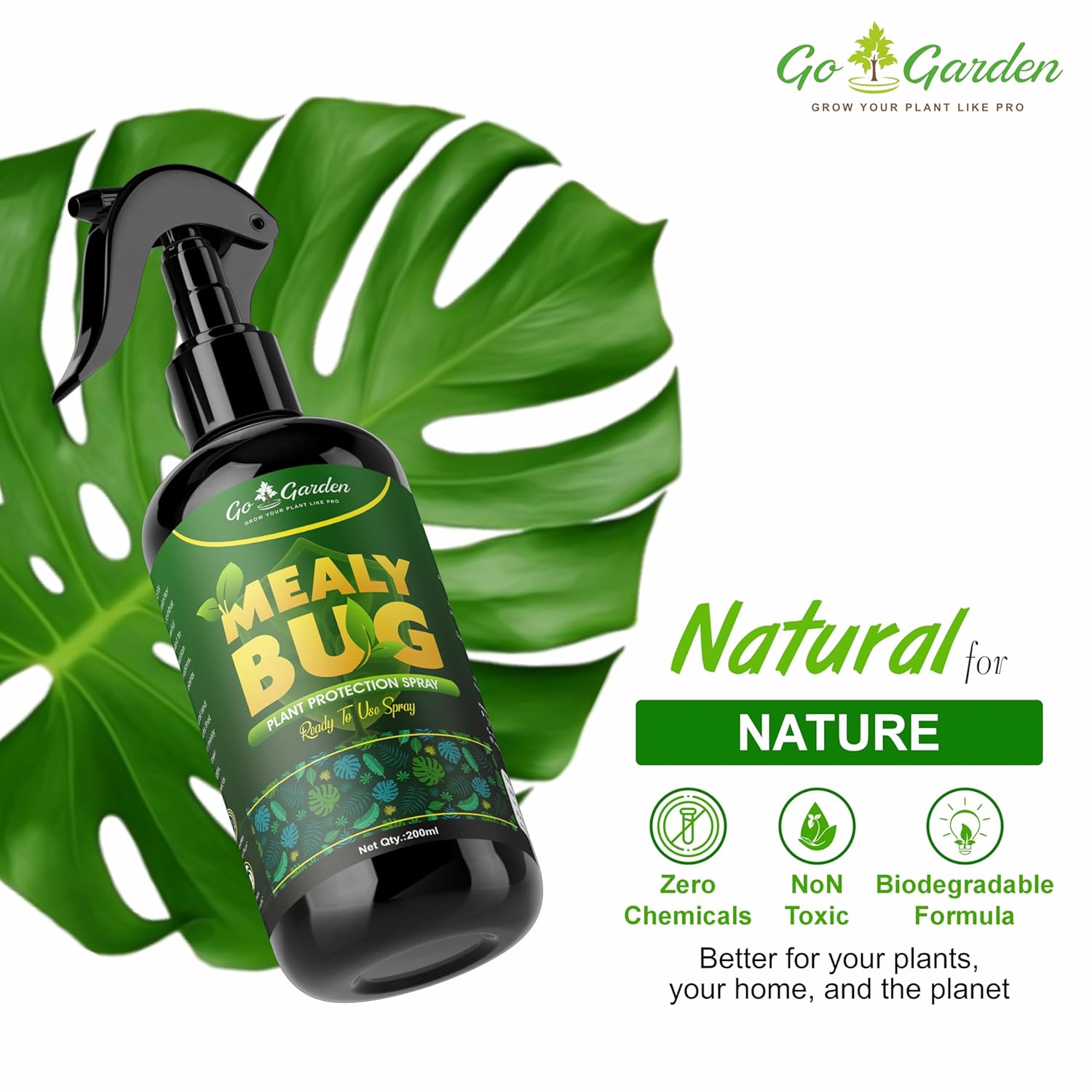 Mealy Bug Plant Protection Spray – 200ml | 100% Natural Neem & Essential Oil Formula | Kills Mealy Bugs Fast | Ready to Use