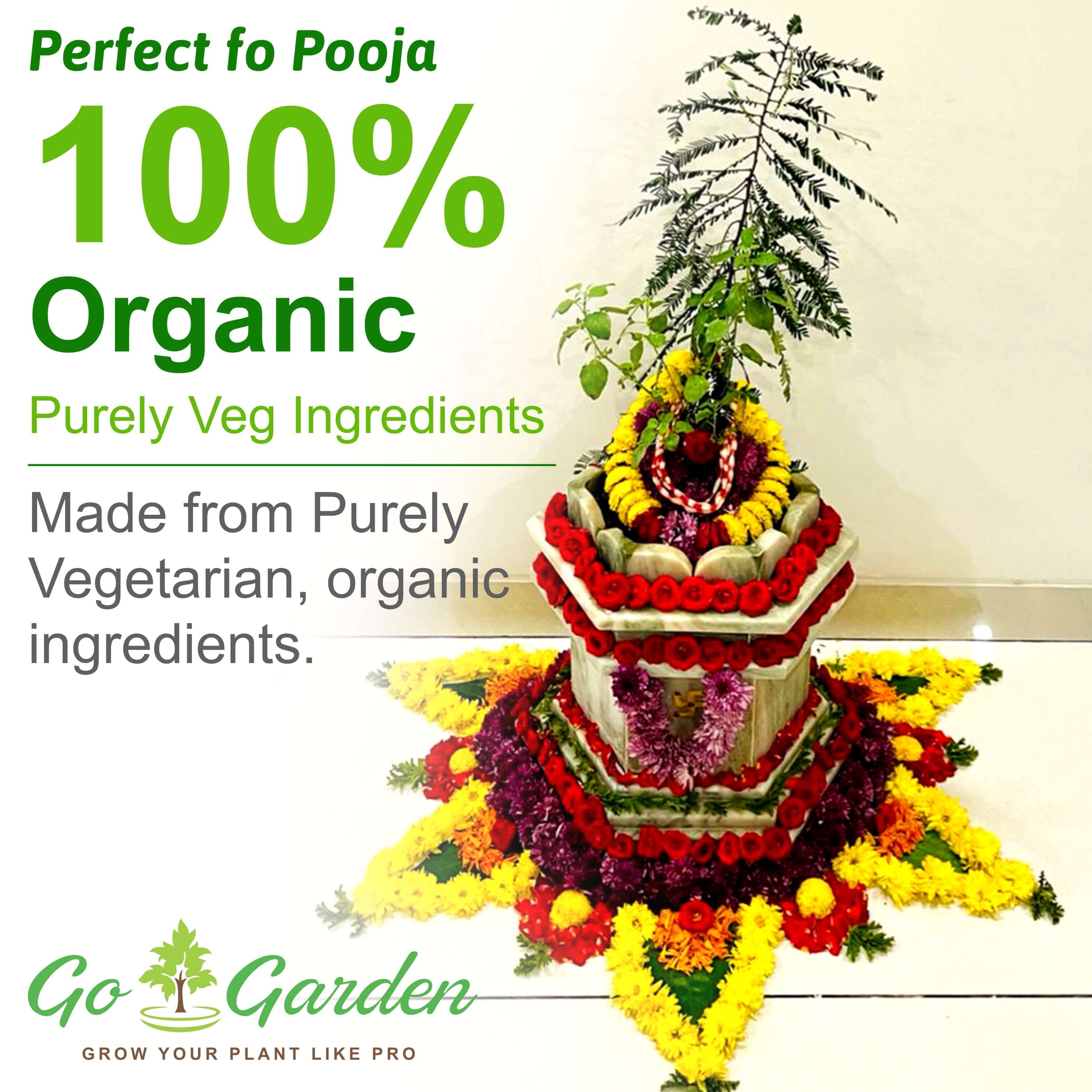 Organic Tulsi Fertilizer for tulsi Plant | Orgnaic natural Fertilizer For holy basil Plant 950 Grams