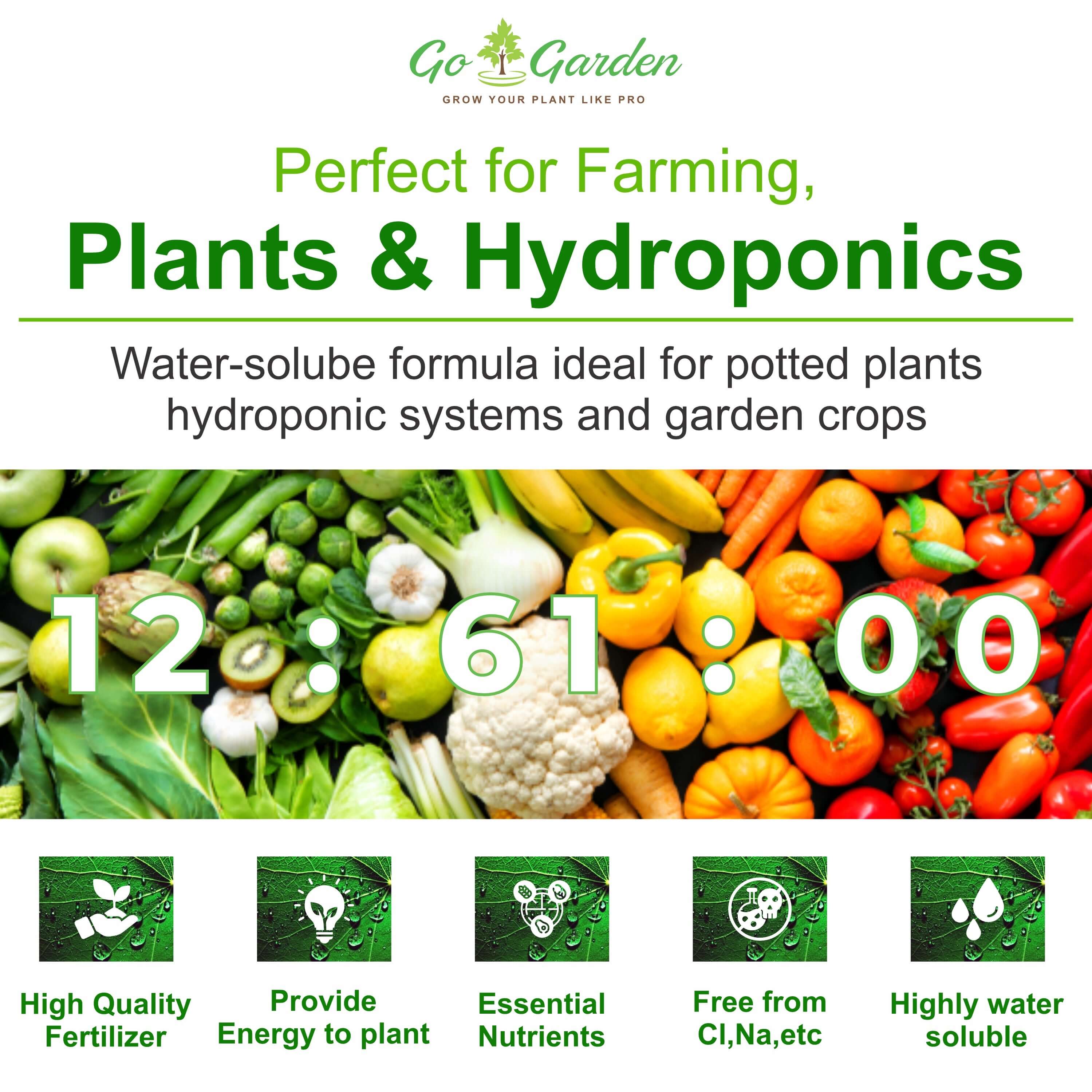 Go Garden MAP Mono Ammonium Phosphate NPK 12-61-00 Fertilizer