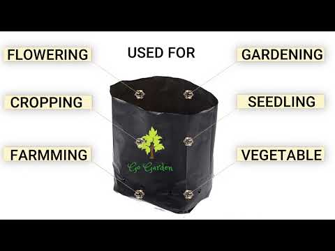 Plant Grow Bags For Gardening – Nursery Plant Bags – Plastic UV Protected Poly Grow Bags | (Black , 8 x 10 inch)