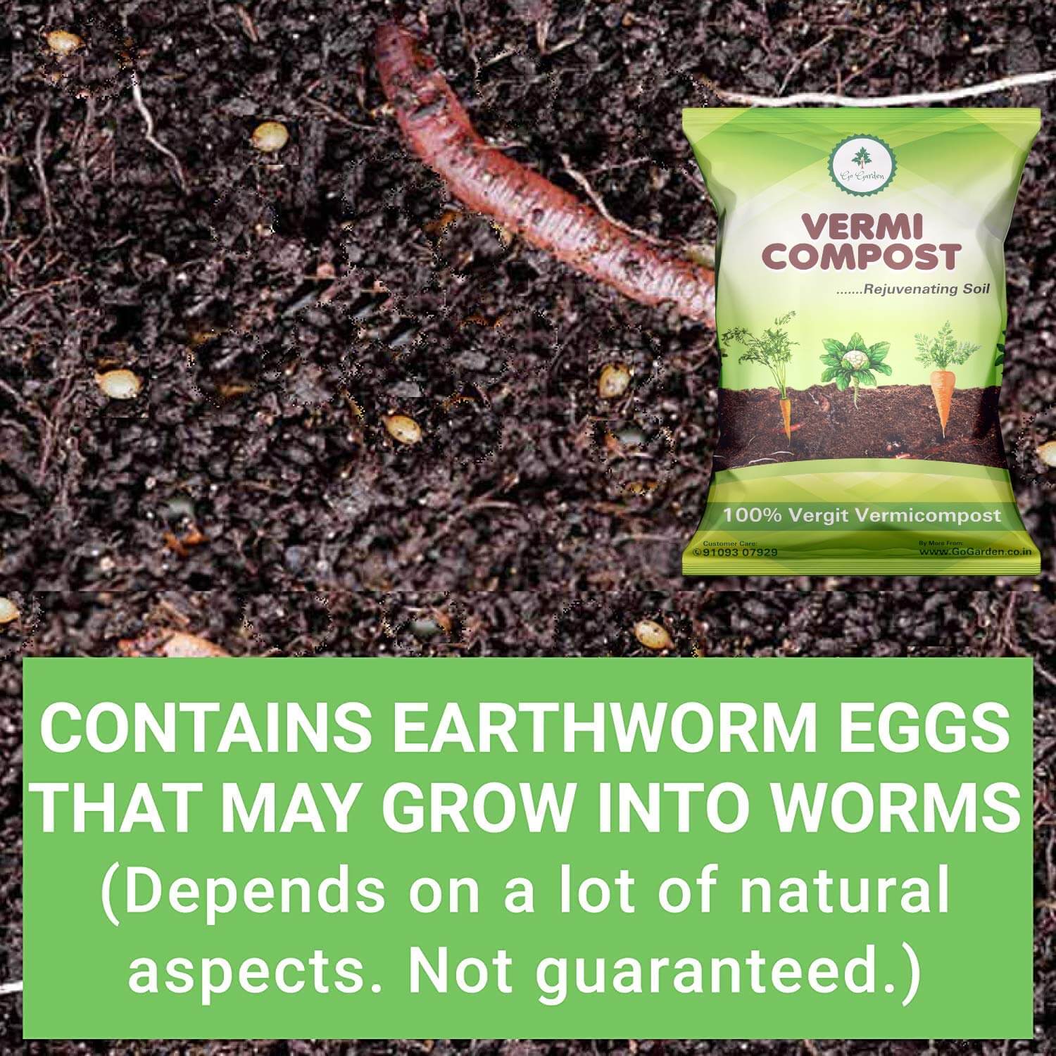 Vermicompost Complete Plant Food Effective Organic Fertilizer & Manure 100% Virgin